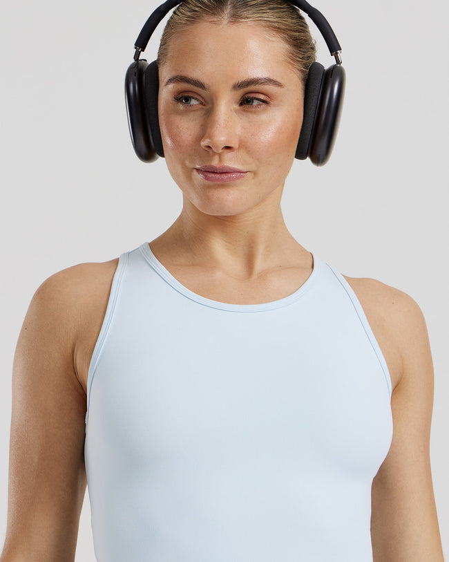 Essential Crop Tank Top | Icy Blue