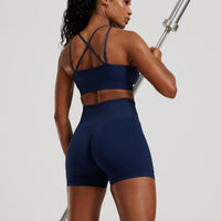 Power Seamless Adjustable Sports Bra | Sapphire Blue