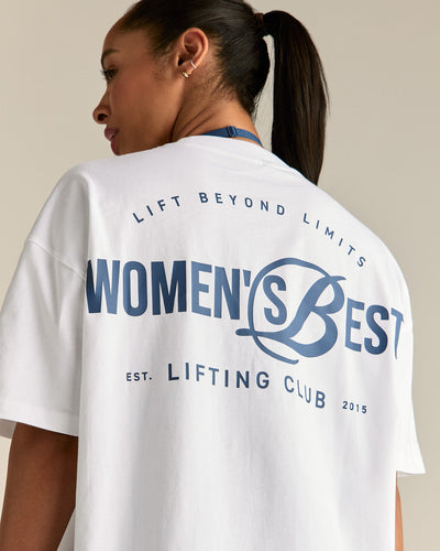 Comfort Lifting Club Oversized T-Shirt | White