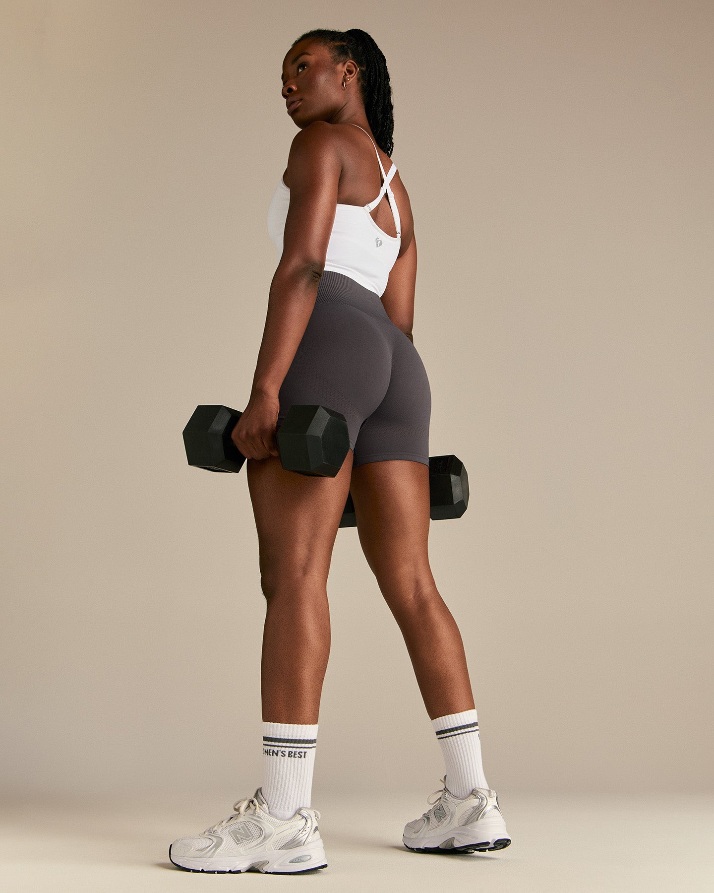 Power Seamless Scrunch Shorts | Graphite