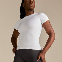 Power Seamless Short Sleeve Top | White