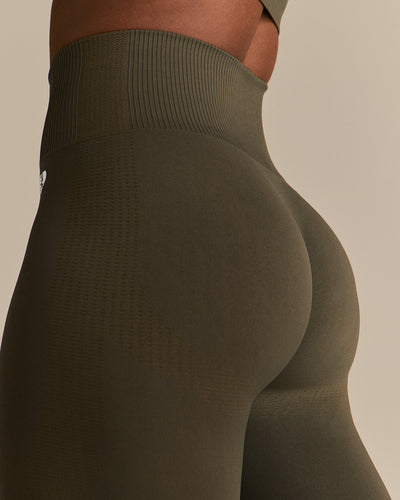 Power Seamless Scrunch Leggings | Dark Olive