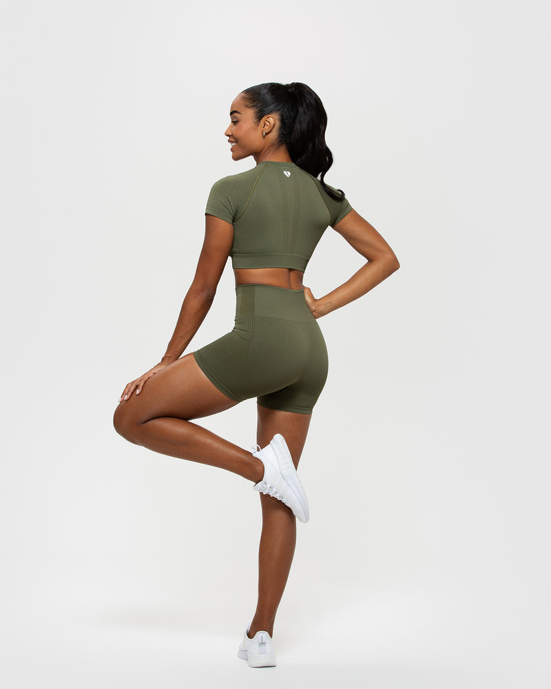 Power Seamless Shorts | Khaki