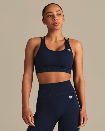 Power Seamless Sports Bra | Sapphire Blue