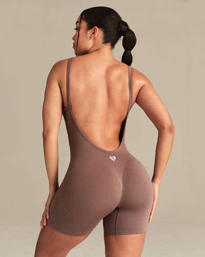 Define 2.0 Seamless Scrunch Short Unitard | Mocha