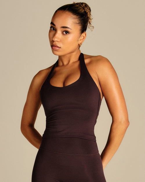 Essential Halter Tank | Cafe Noir