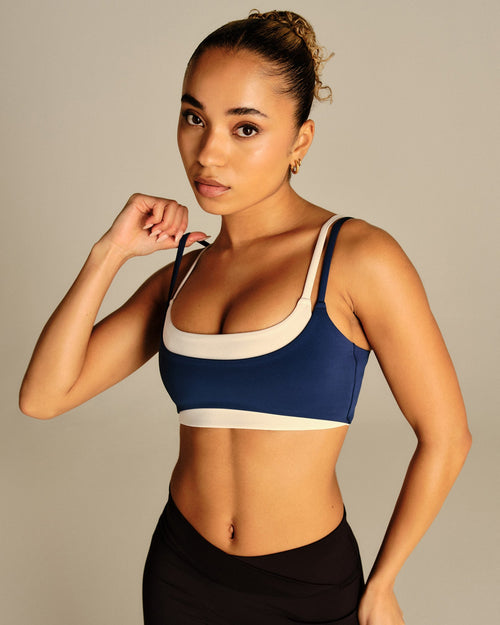 Essential Double Layer Bra | True Navy