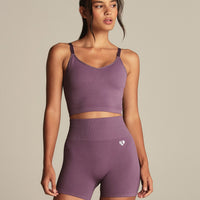 Power Seamless Built-In Bra Tank | Dusk Plum