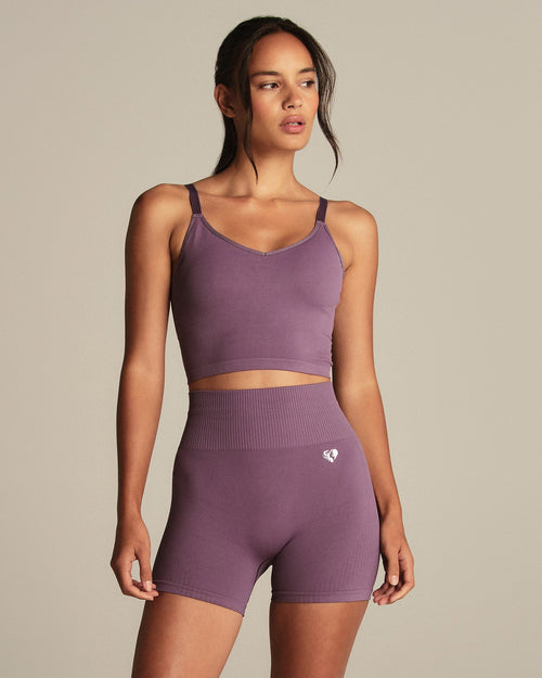 Power Seamless Built-In Bra Tank | Dusk Plum