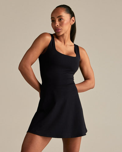 Essential Dress With Built-In Shorts - Black