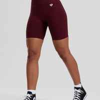 Power Seamless Cycling Shorts | Dark Cherry