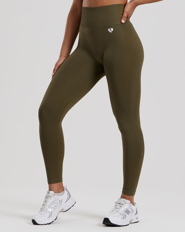 Power Seamless Leggings Khaki L