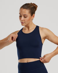 Essential Crop Tank Top | Sapphire Blue