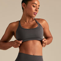 Define 2.0 Seamless Cross Back Bra | Graphite