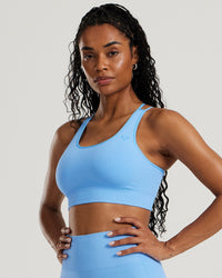 Power Seamless Sports Bra | Sky Blue