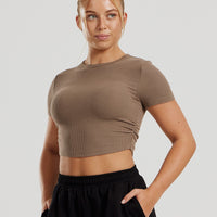 Comfort Ribbed Cropped T-Shirt | Caribou