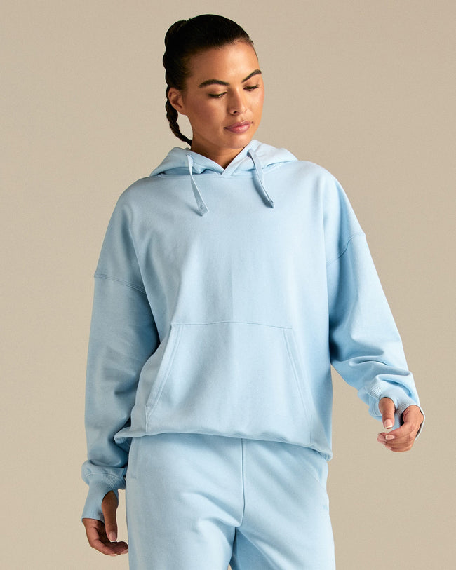 Comfort Oversized Hook Up Hoodie | Blue Haze