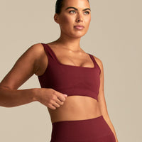 Power Open Back Mini Bra | Oxford Red
