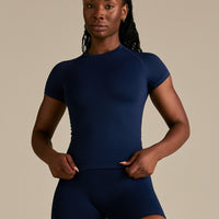 Power Seamless Short Sleeve Top | Sapphire Blue
