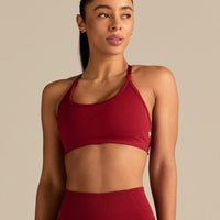 Define 2.0 Seamless Cross Back Bra | True Red