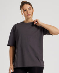 Comfort Oversized Short Sleeve T-Shirt | Graphite