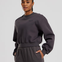 Comfort Cropped Crew Neck | Graphite