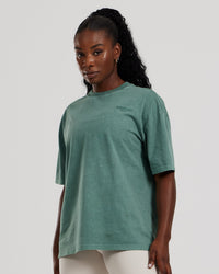 Comfort Oversized Short Sleeve T-Shirt Washed | Sage