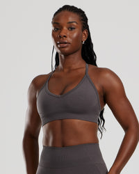 Define 2.0 Seamless Halter Neck Bra | Graphite