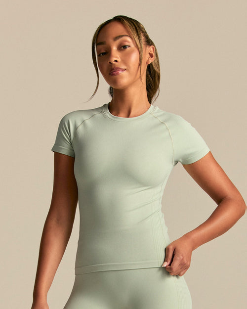 Power Short Sleeve Top | Calming Green
