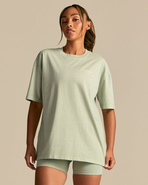 Comfort OS Barbell Society Short Sleeve T-Shirt | Calming Green