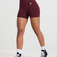 Power Seamless Shorts | Dark Cherry