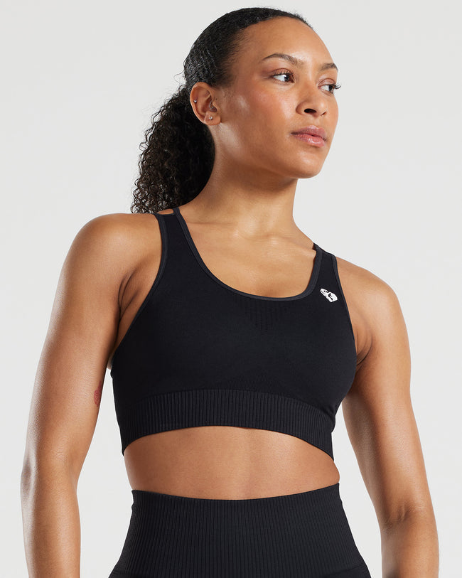 Power Seamless Sports Bra Black L