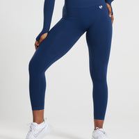 Power Seamless 7/8 Leggings | Sapphire Blue