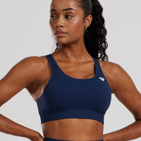 Power Seamless Adjustable Sports Bra | Sapphire Blue