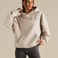 Comfort Oversized Health Club Graphic Hoodie | Stone