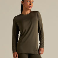 Lightweight Seamless Long Sleeve T-Shirt | Dark Olive