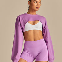 Comfort Pump Cover Ultra Cropped Sweat | Vivid Orchid
