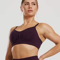 Define 2.0 Seamless Scrunch Bralette | Midnight Plum