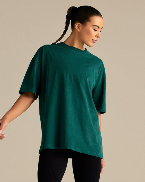Comfort Oversized Short Sleeve T-Shirt | Vintage Midnight Green