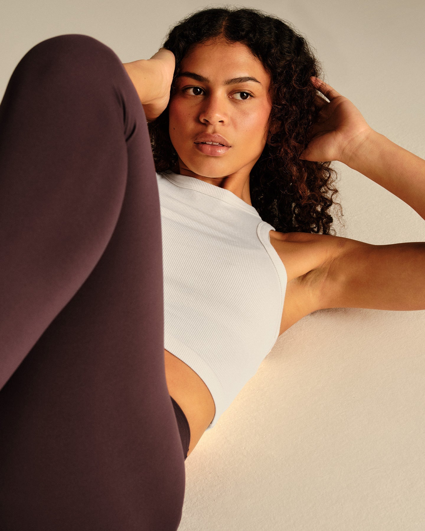 Comfort Ribbed Cropped Tank | White (2/6)