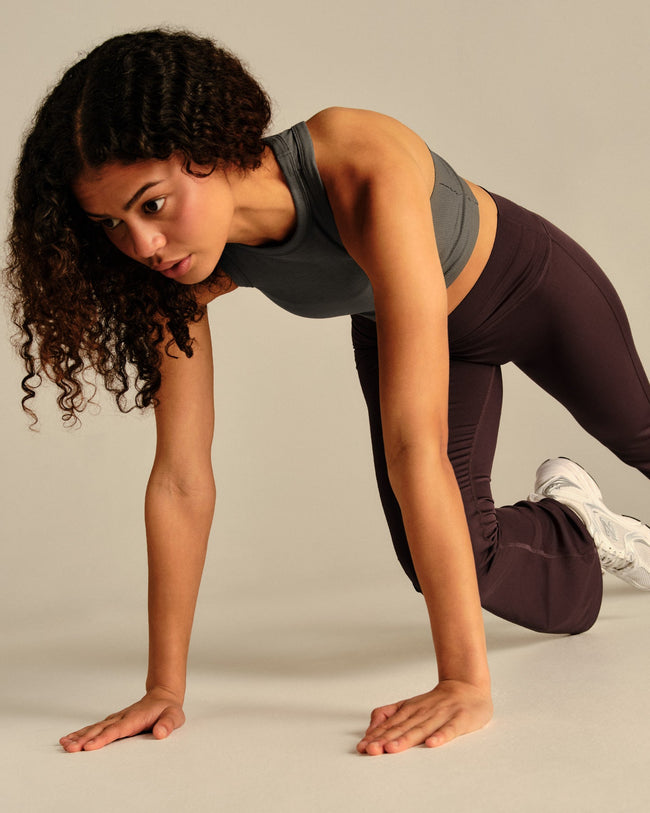 Comfort Ribbed Cropped Tank | Slate Grey (2/6)