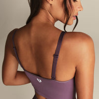 Power Seamless Built-In Bra Tank | Dusk Plum