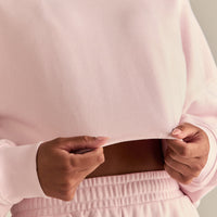 Comfort Lightweight Cropped Sweat | Ballet Pink