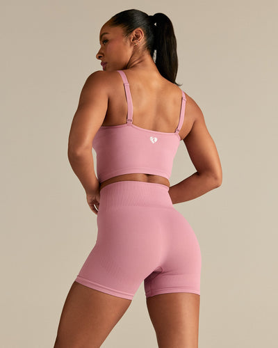 Power Seamless Built-In Bra Tank | Blush Pink
