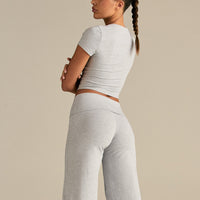 Cotton Contour Short Sleeve T-Shirt | Grey Marl