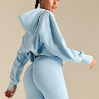 Comfort Oversized Hook Up Hoodie | Blue Haze