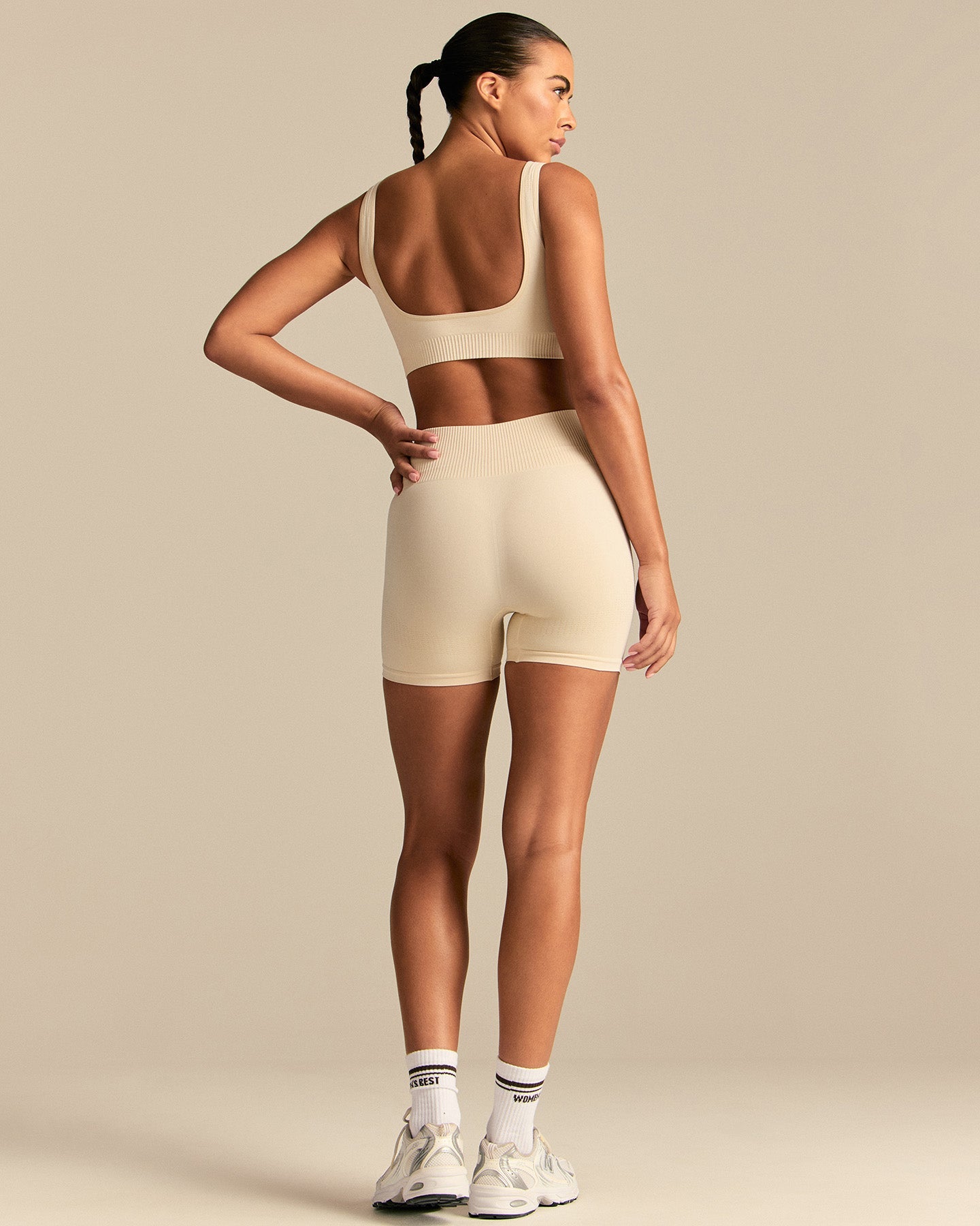 Power Open Back Mini Bra | Off White