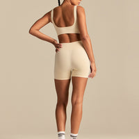 Power Open Back Mini Bra | Off White