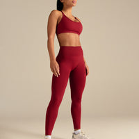 Define 2.0 Seamless Scrunch Leggings | True Red