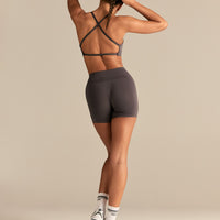 Define 2.0 Seamless Cross Back Bra | Slate Grey